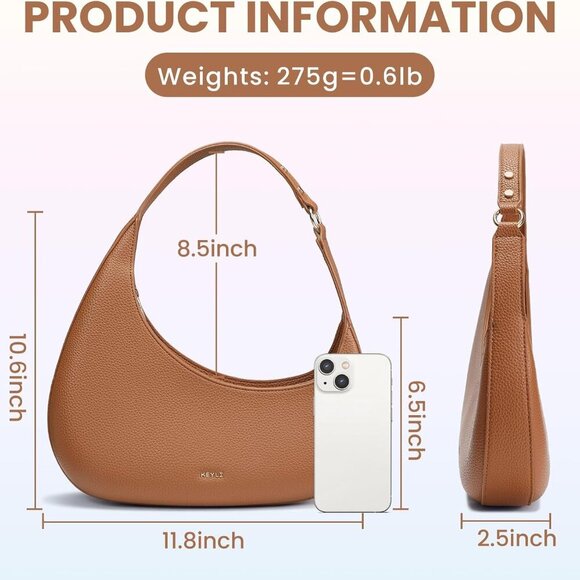 Shoulder Bag for Women Trendy Casual Leather Shoulder Purses lightweight Handbag - Picture 3 of 6